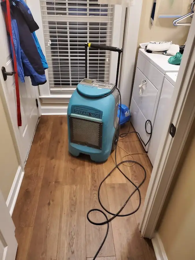 Commercial dehumidifier deployed for Flood Damage Cleanup in Clyde